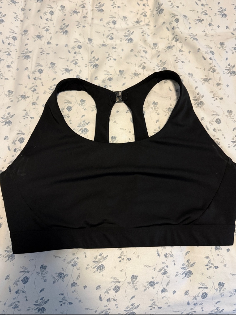 Athleta Black High-Neck Racerback Sports Bra